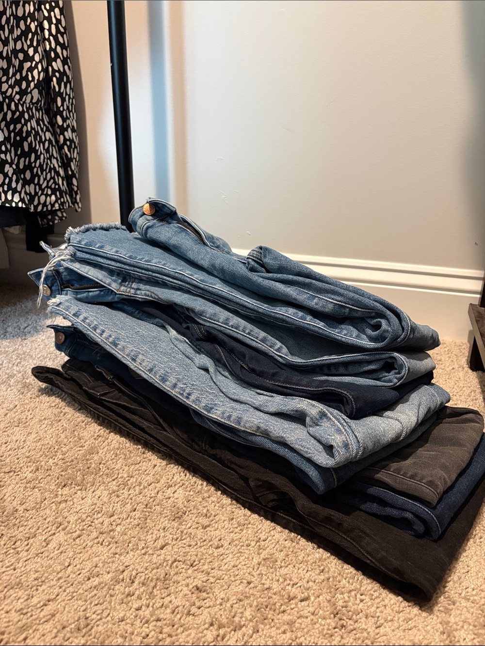 Madewell Mixed Wash Women's Jeans Stack - Light & Dark Blue, Black